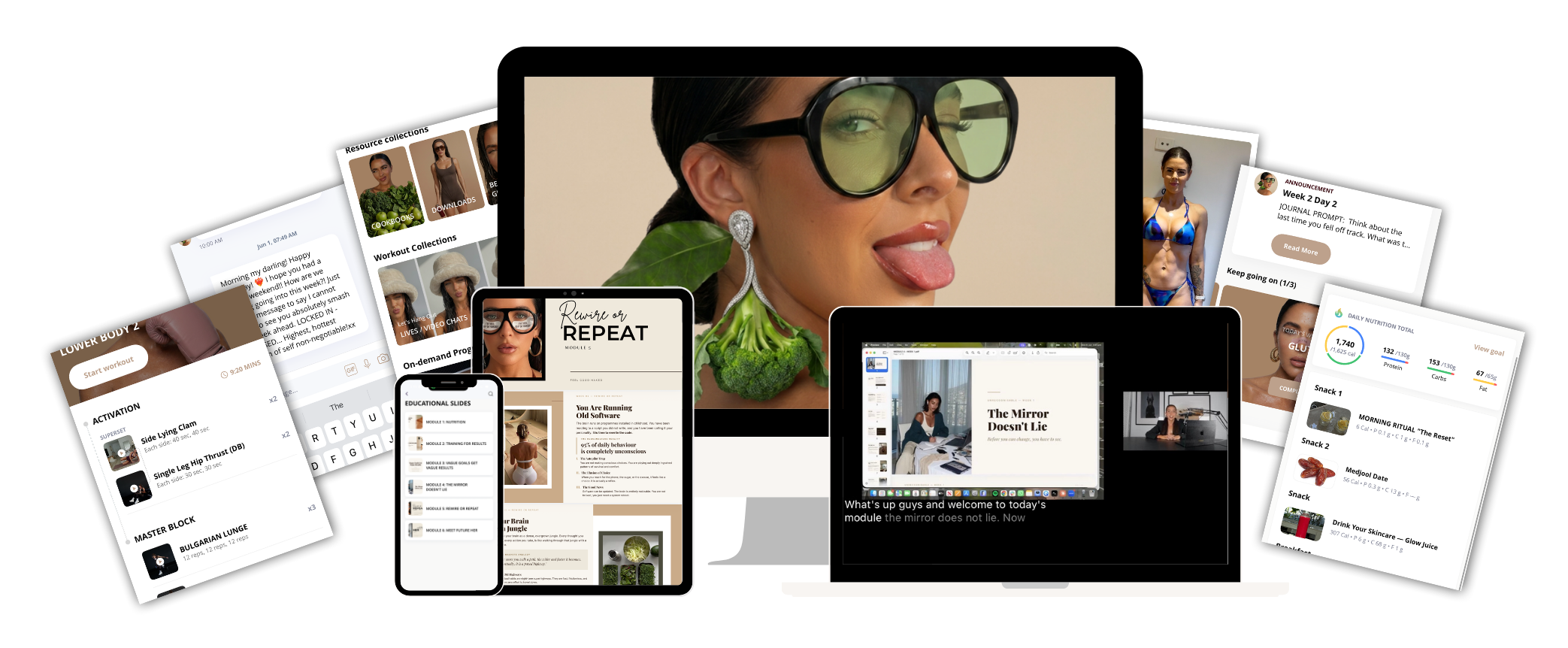 Feel Good Naked app and program mockup